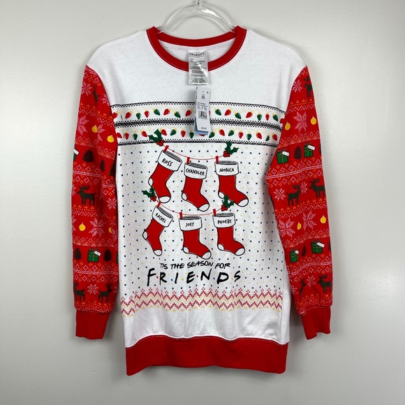 FRIENDS Tops - FRIENDS Christmas Sweatshirt Sz XS NWT
